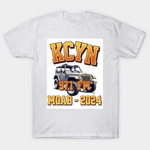 Moab 2024 - KCYN 97.1 FM T-Shirt by Utah's Adventure Radio